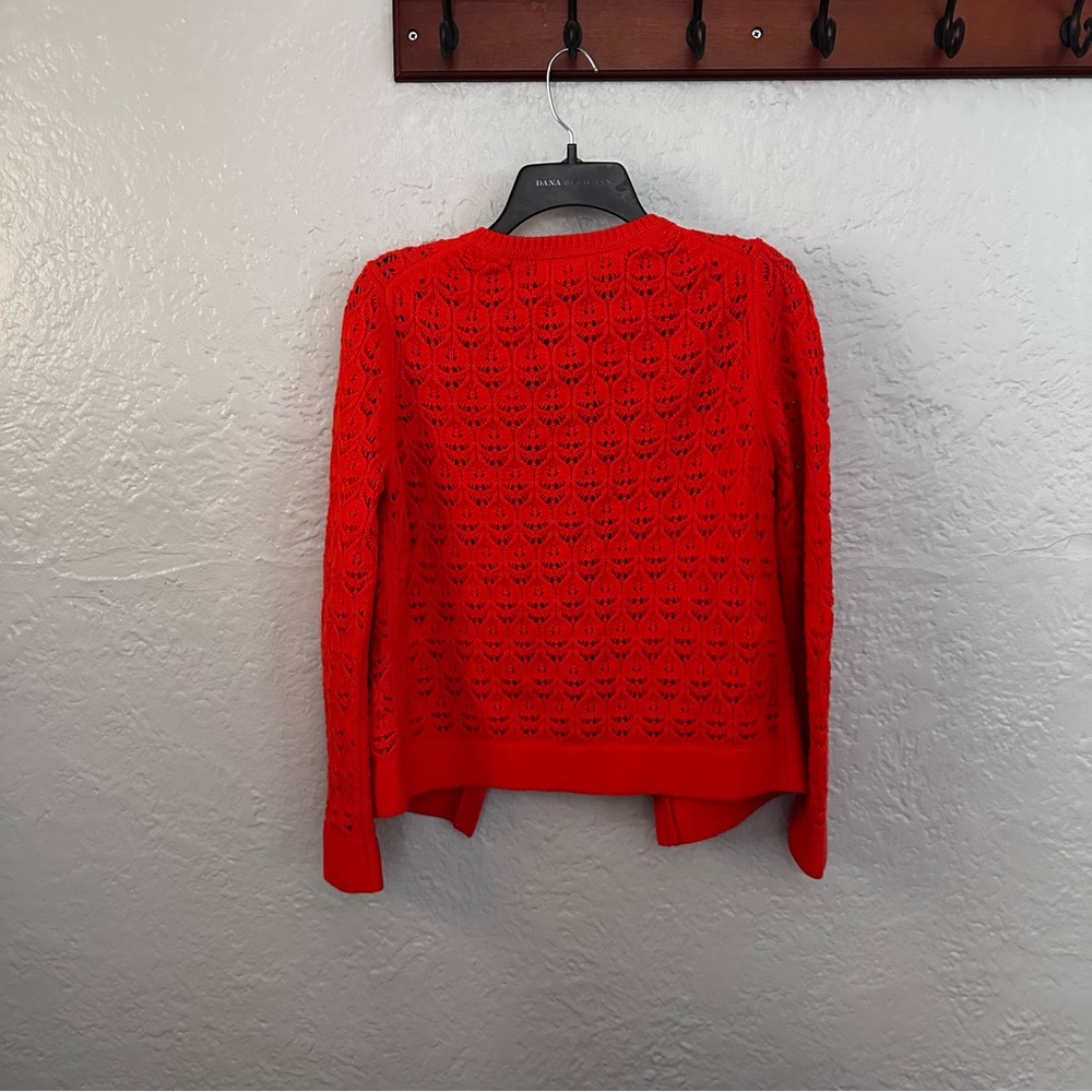 Crochet Knit Cardigan -
Gladioli Orange - Picture 9 of 13